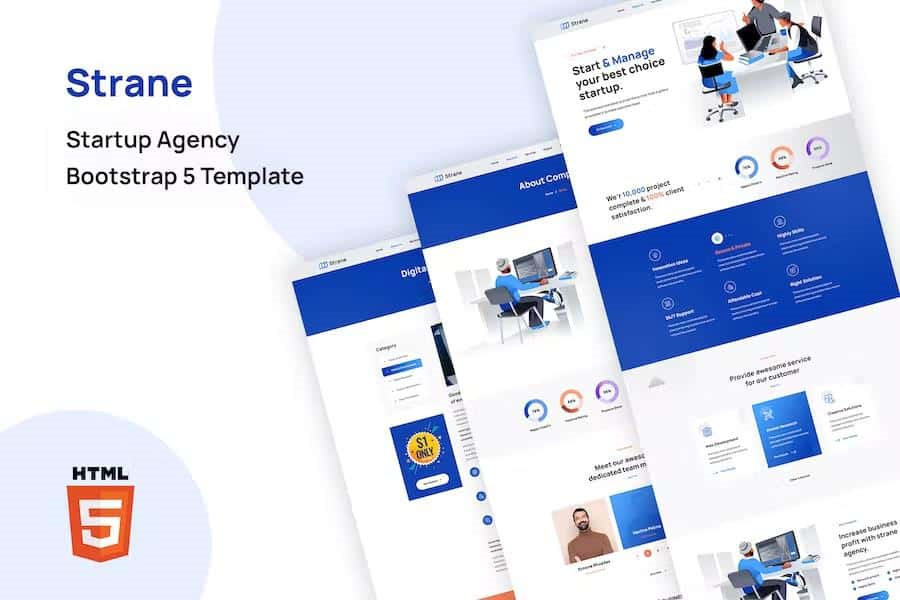 STRANE – STARTUP AGENCY BOOTSTRAP 5 TEMPLATE